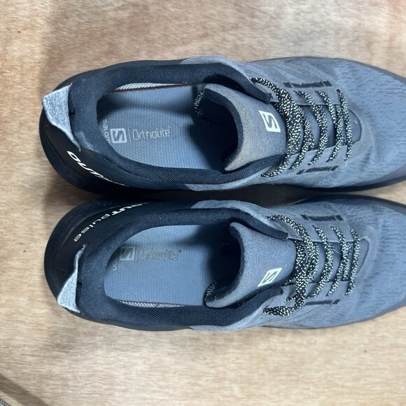 Salomon Outpulse GTX Waterproof Trail Run Shoes Hiking Black Gray Mens Size 12.5 - Picture 8 of 9